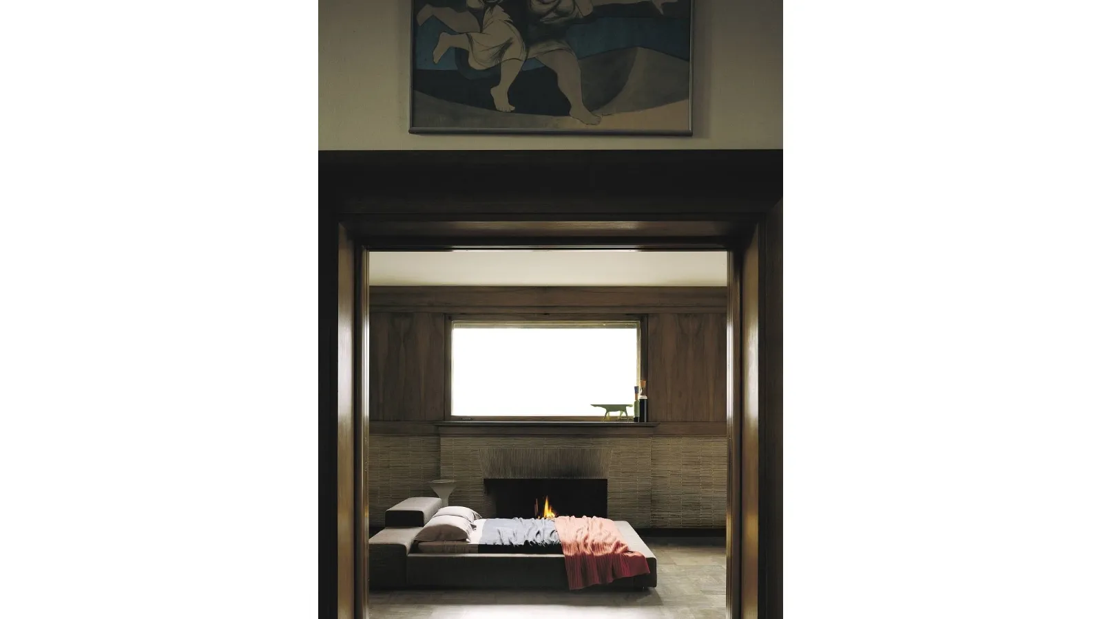 Letto di design in pelle Extra Wall Bed di Living Divani