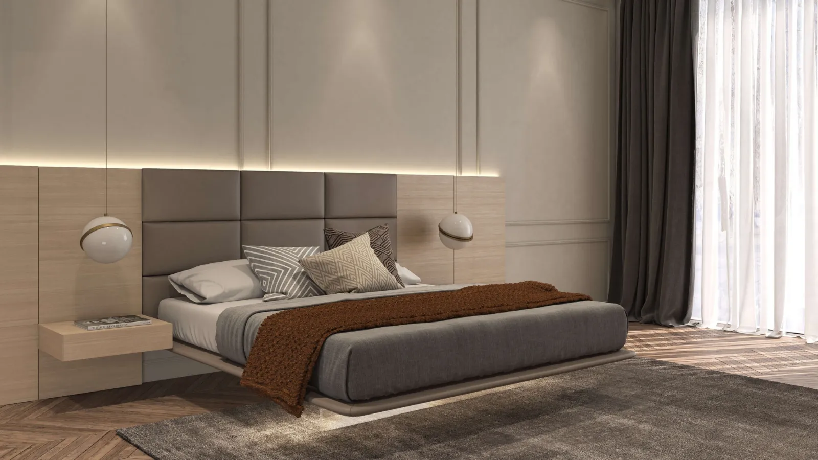 Letto con boiserie Dama di Presotto