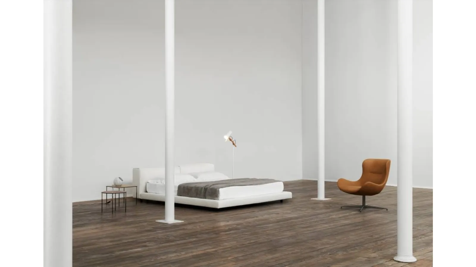 Letto imbottito Softwall Bed di Living Divani