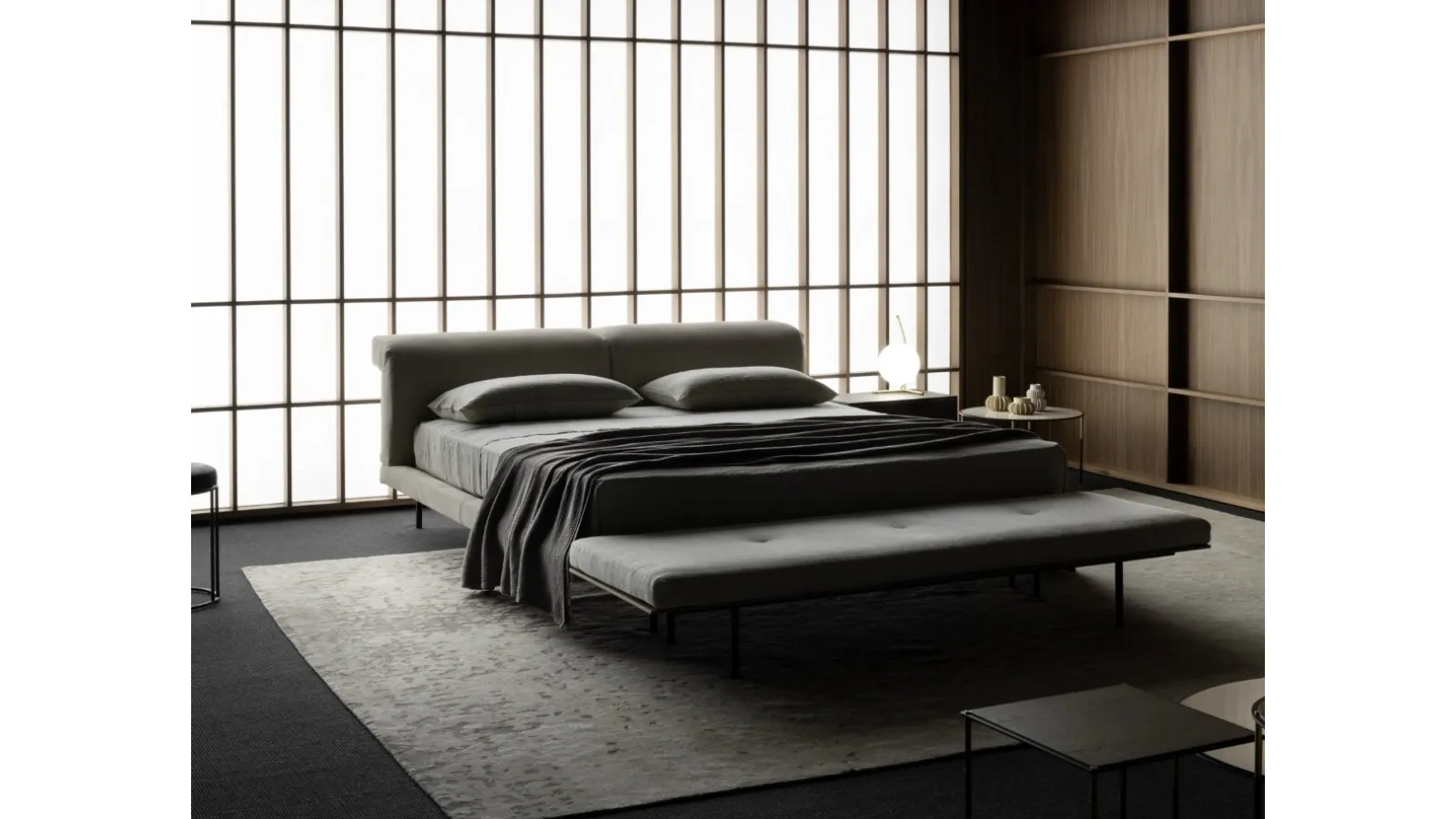 Letto in tessuto imbottito Sumo Bed di Living Divani