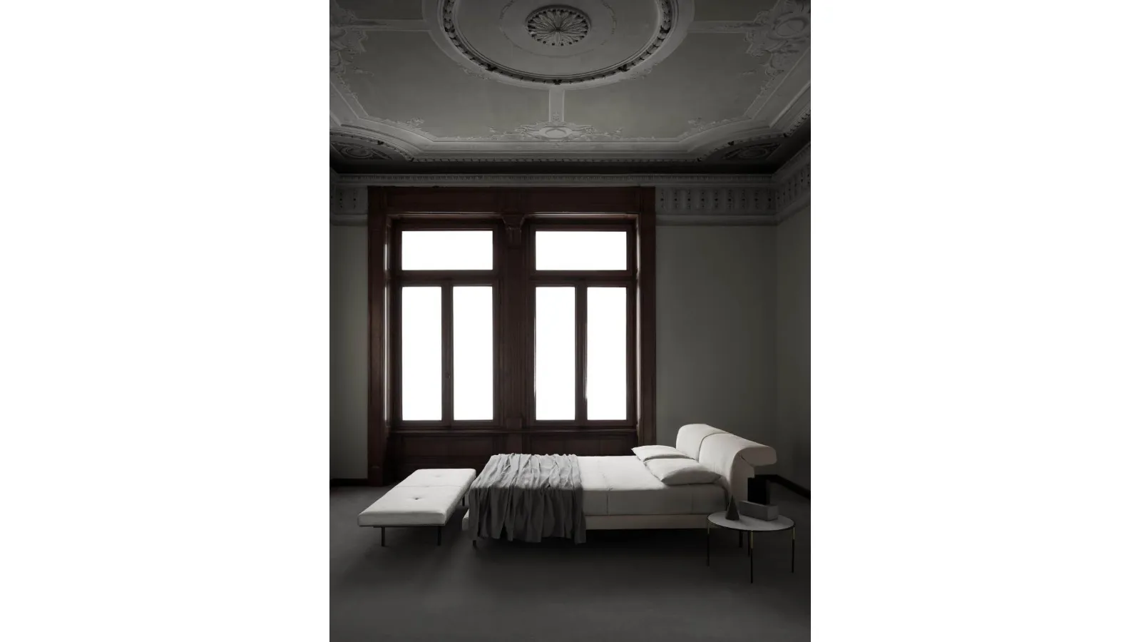 Letto in tessuto imbottito Sumo Bed di Living Divani