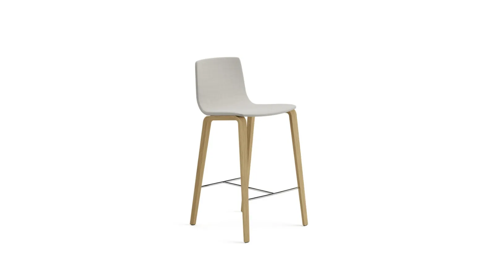 Sgabello Aava Stool in tessuto di Arper