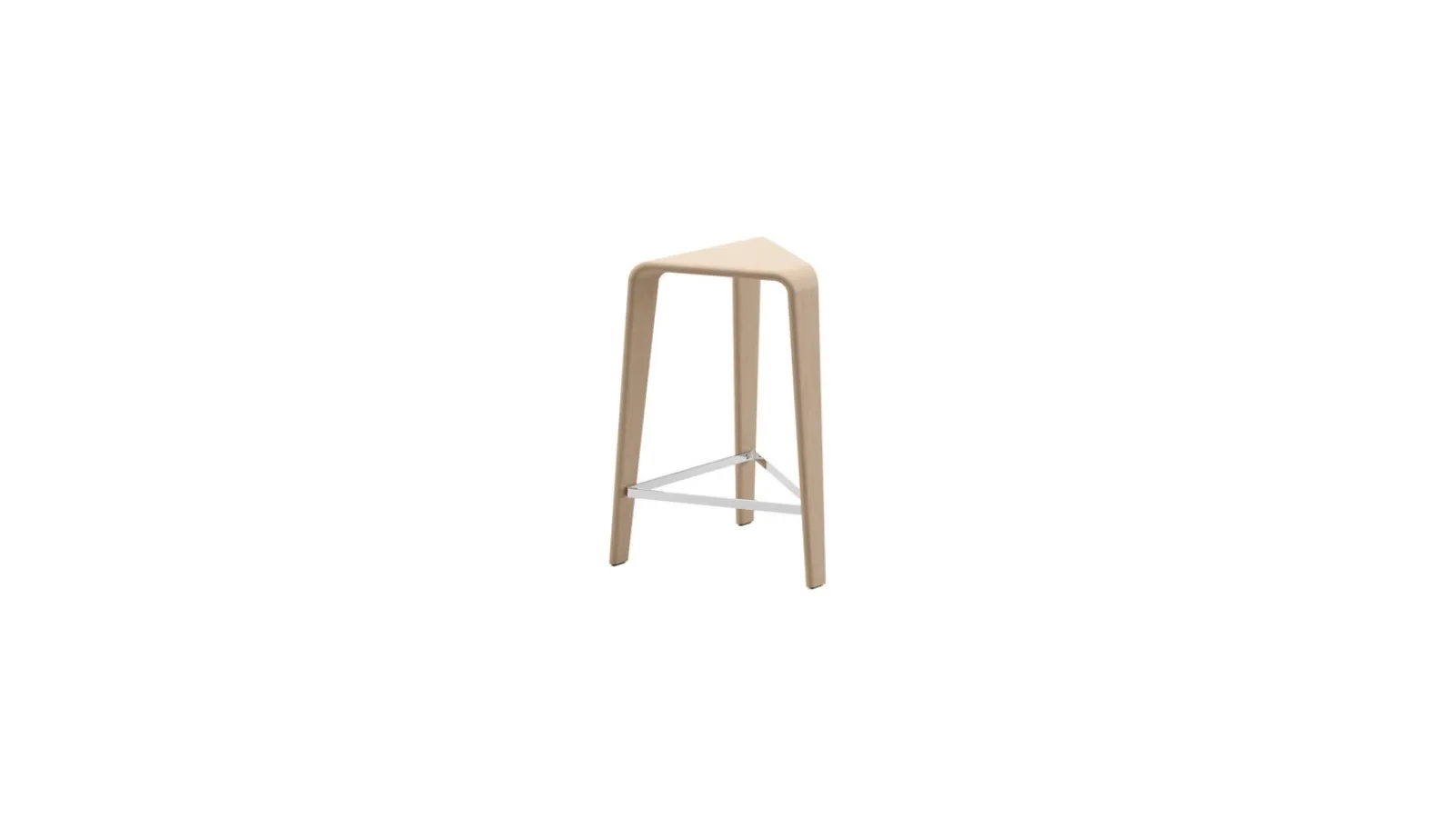 Sgabello in legno Ply Stool di Arper