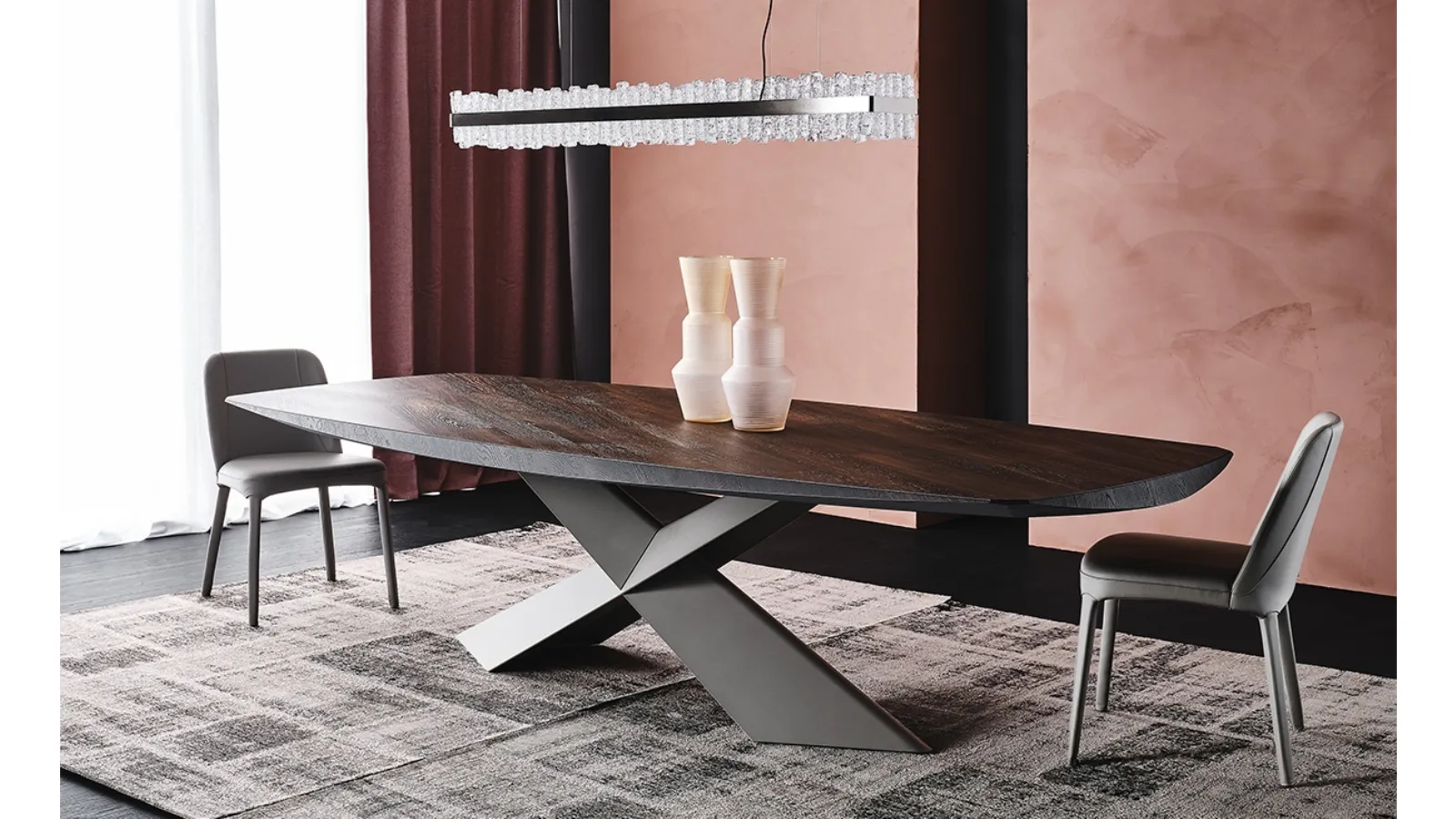 Tavolo con piano in legno Tyron Wood di Cattelan Italia