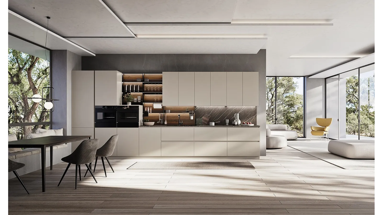 Cucina Moderna lineare Q01 004 di Ar-due