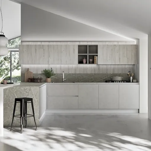 Cucina Moderna con penisola Easy 003 di Ar-due