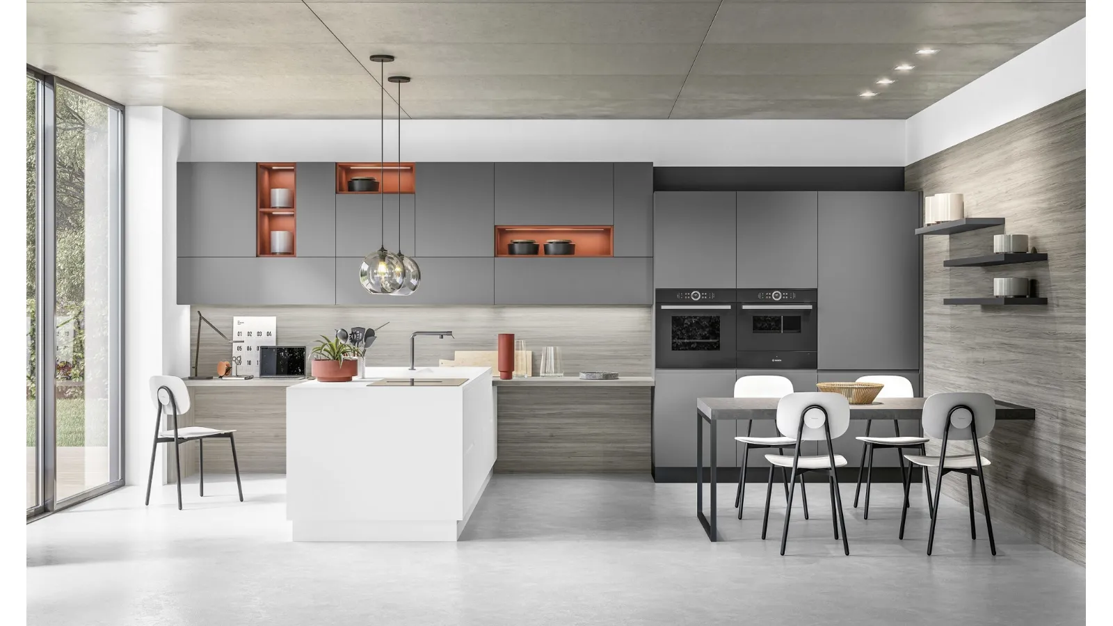 Cucina Moderna con penisola J22 001 di Ar-due